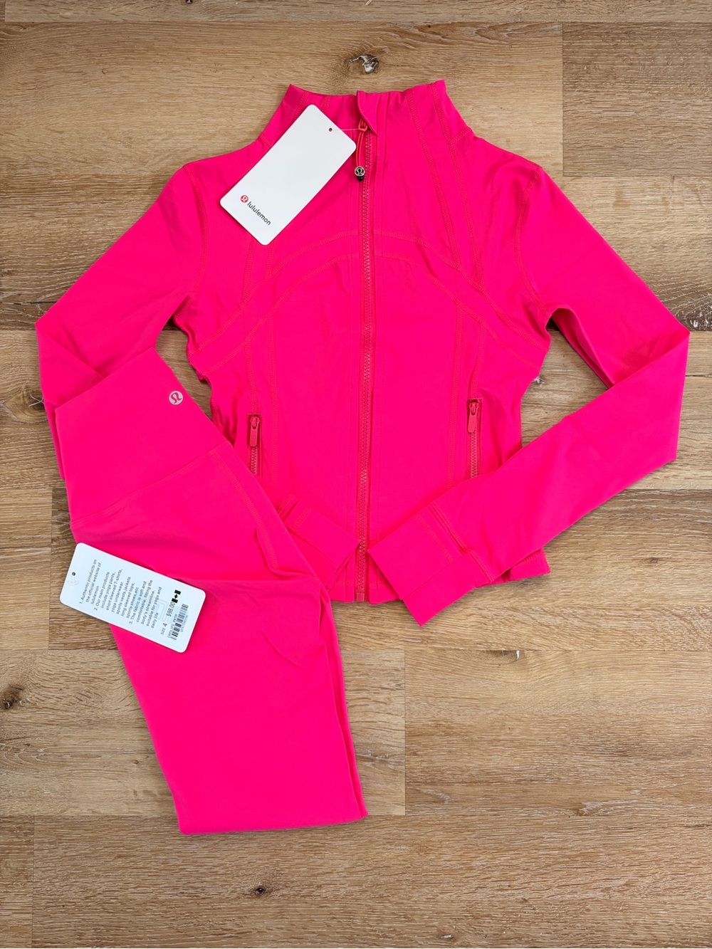 Lululemon Sonic Pink Define Jacket & Matching Leggings Set – NWT